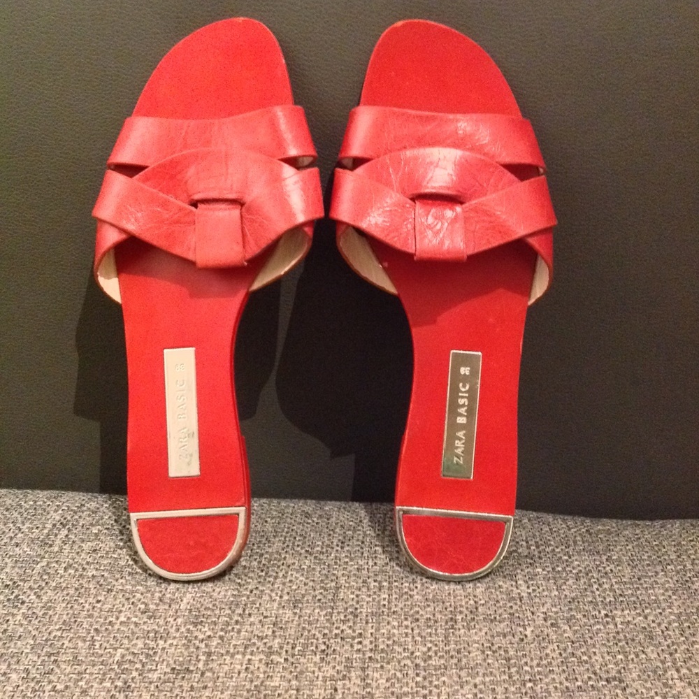Zara- Red Sandals (EU size 39)